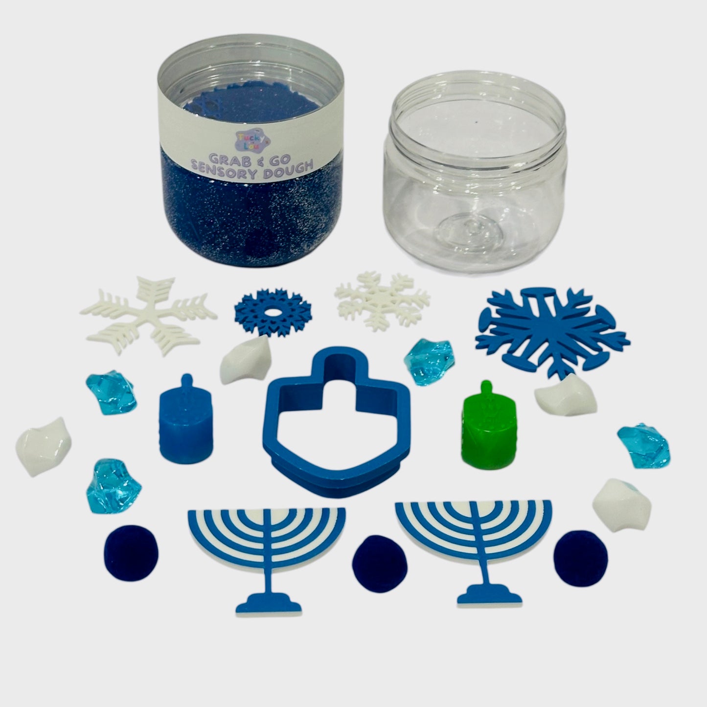 The Hanukkah Grab & Go Playdough Jar