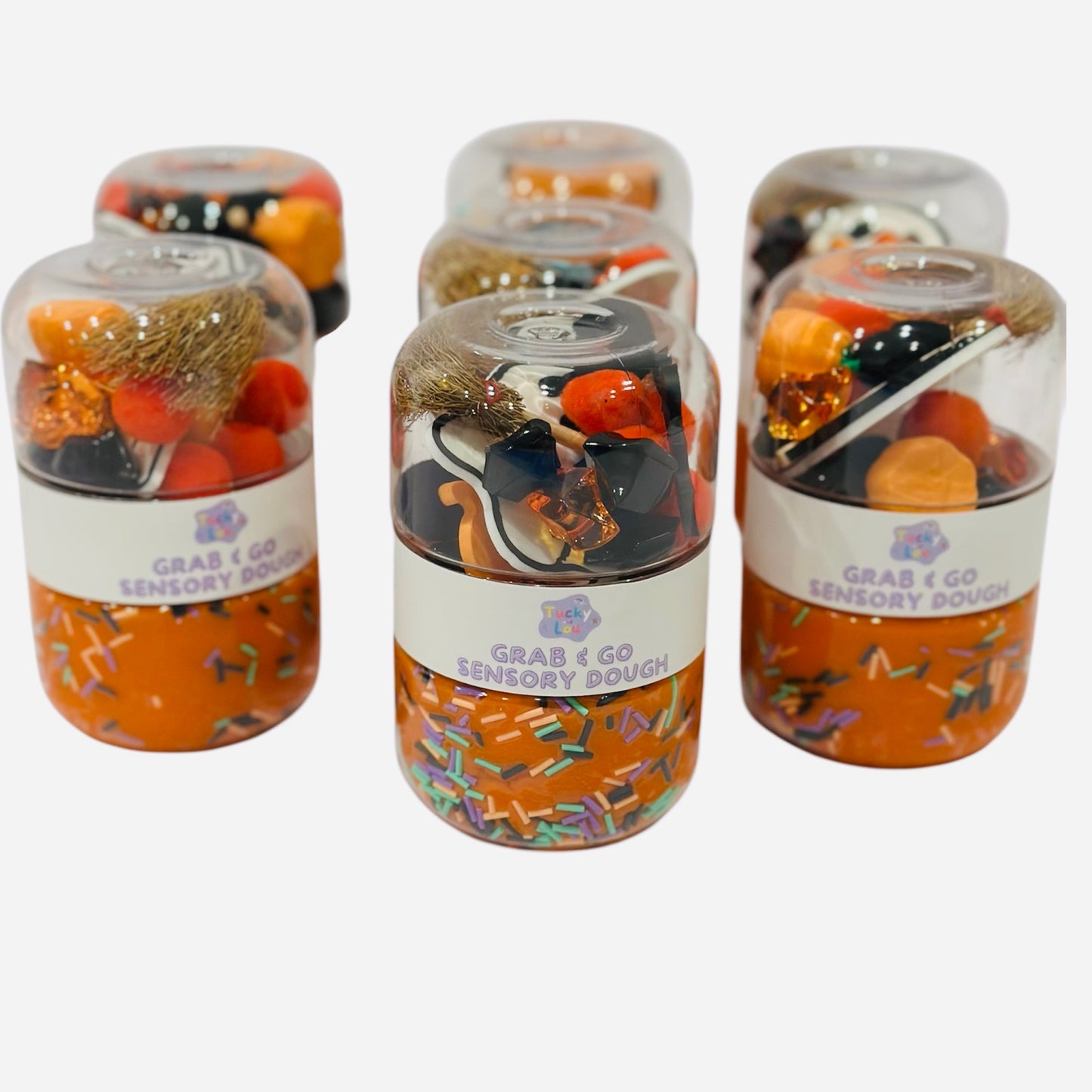 The Halloween Grab & Go Playdough Jar