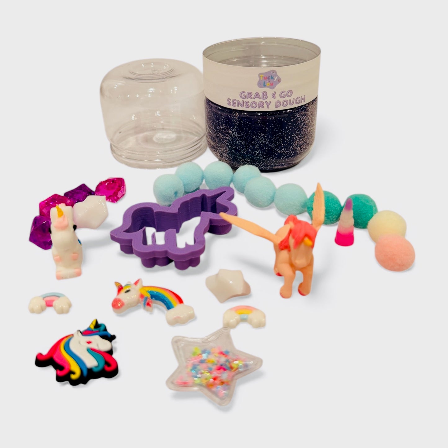 The Unicorn Grab & Go Playdough Jar