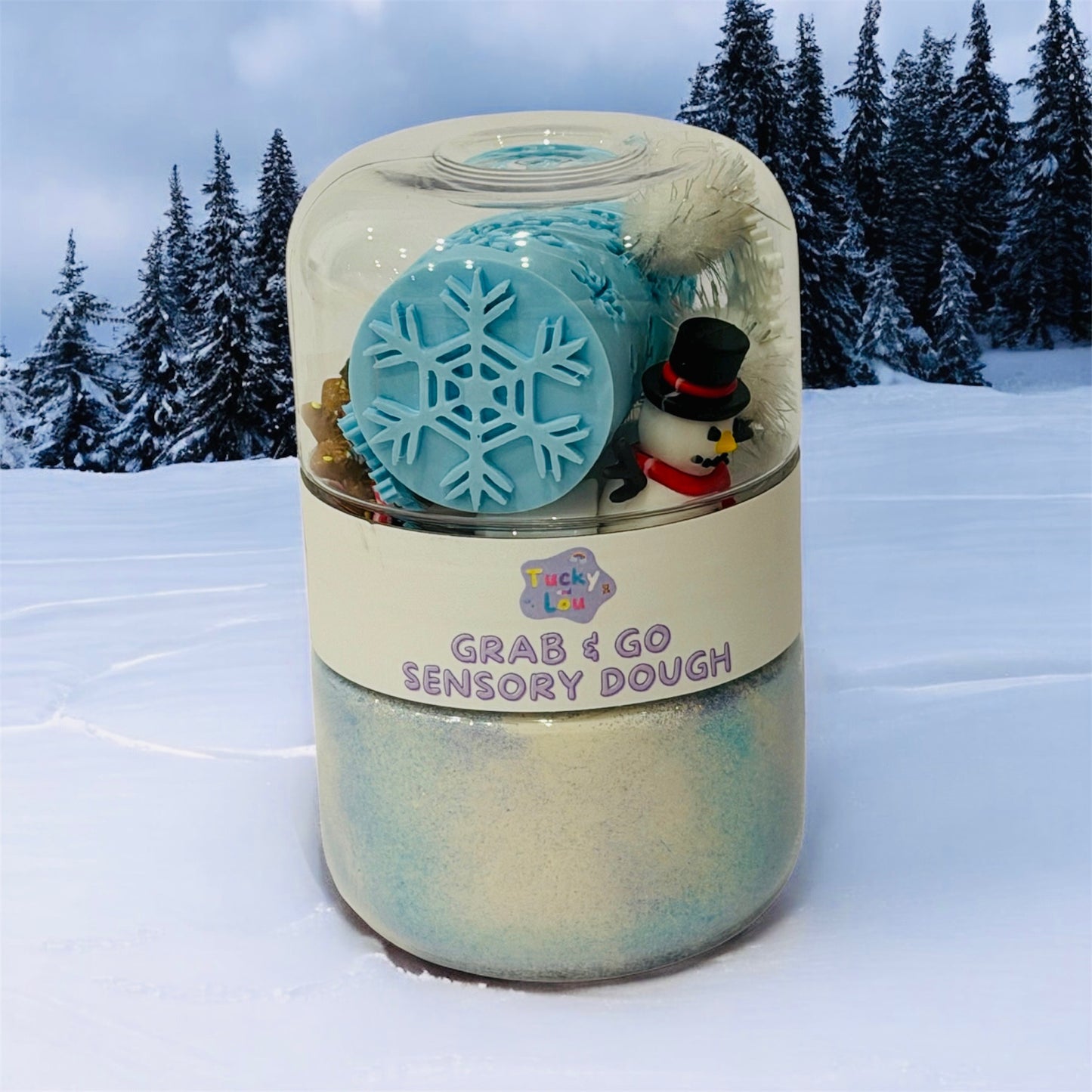 The Winter Wonderland Grab & Go Playdough Jar