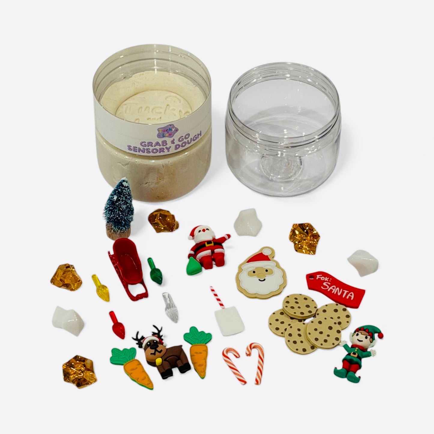 The Milk & Cookies for Santa Grab & Go Playdough Jar