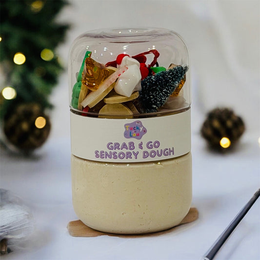 The Milk & Cookies for Santa Grab & Go Playdough Jar