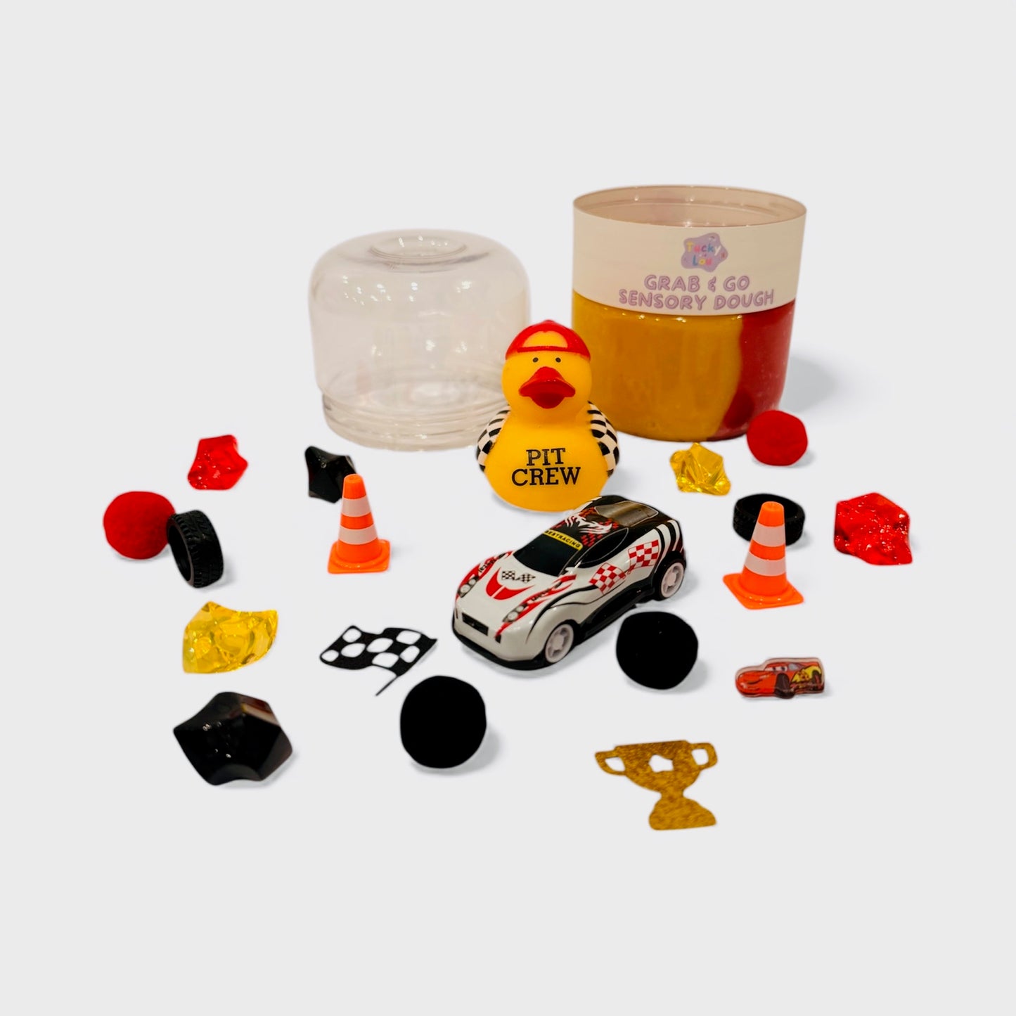 The Speed Racer Grab & Go Playdough Jar