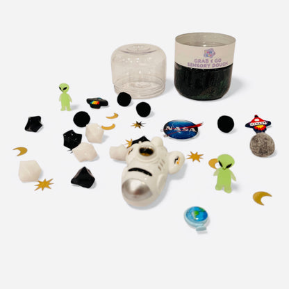 The Little Astronaut Grab & Go Playdough Jar