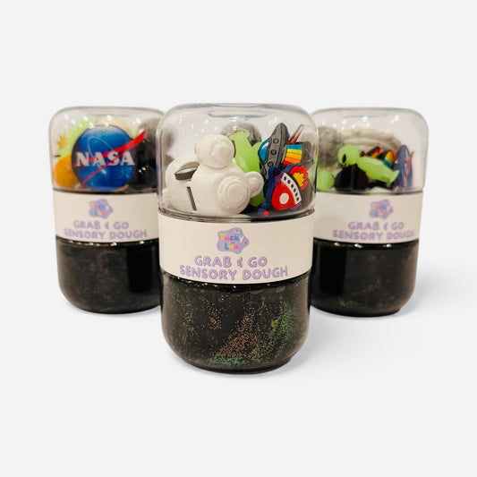 The Little Astronaut Grab & Go Playdough Jar
