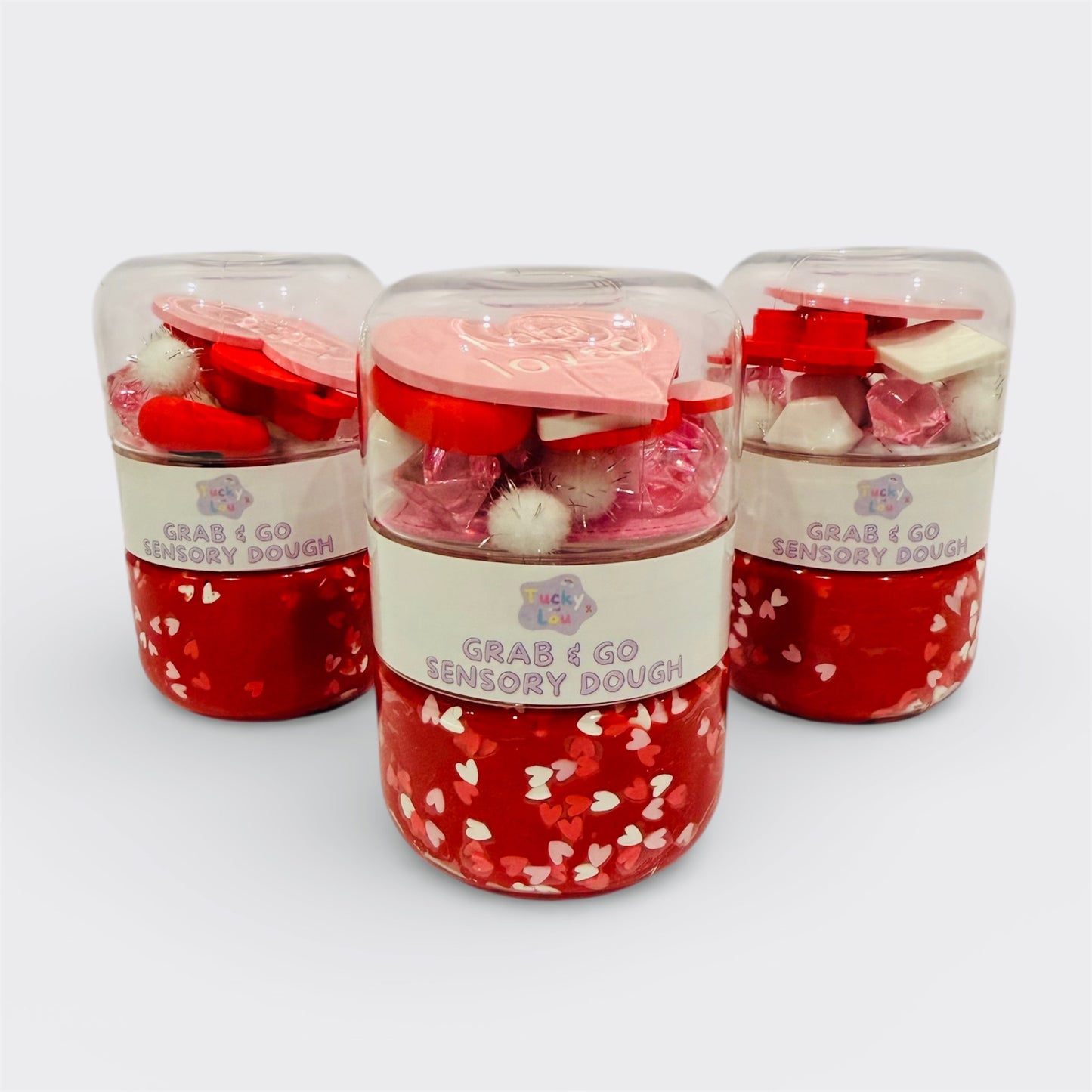💘 The Be Mine Valentine’s Grab & Go Playdough Jar - Red