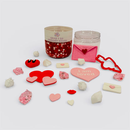💘 The Be Mine Valentine’s Grab & Go Playdough Jar - Red