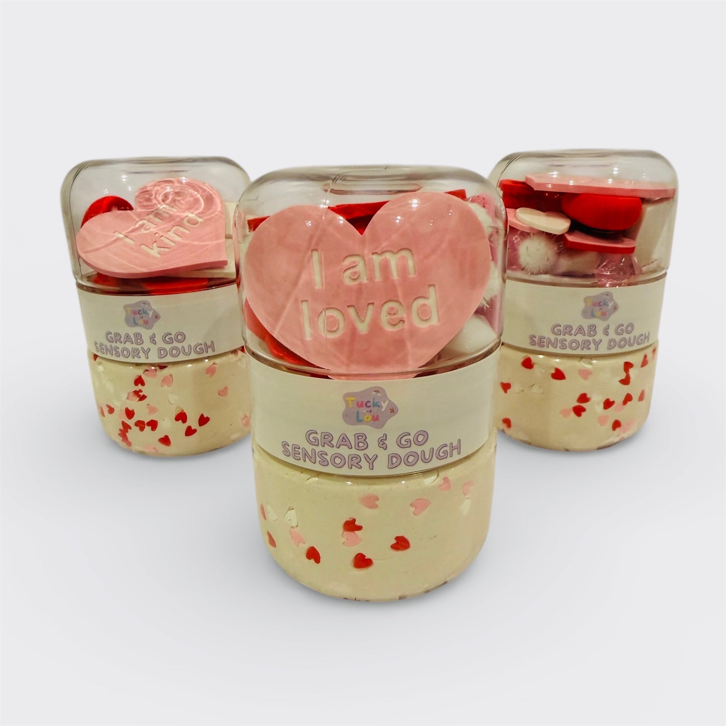 💘 The Be Mine Valentine’s Grab & Go Playdough Jar - White