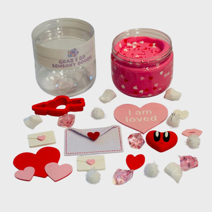 💘 The Be Mine Valentine’s Grab & Go Playdough Jar - Pink