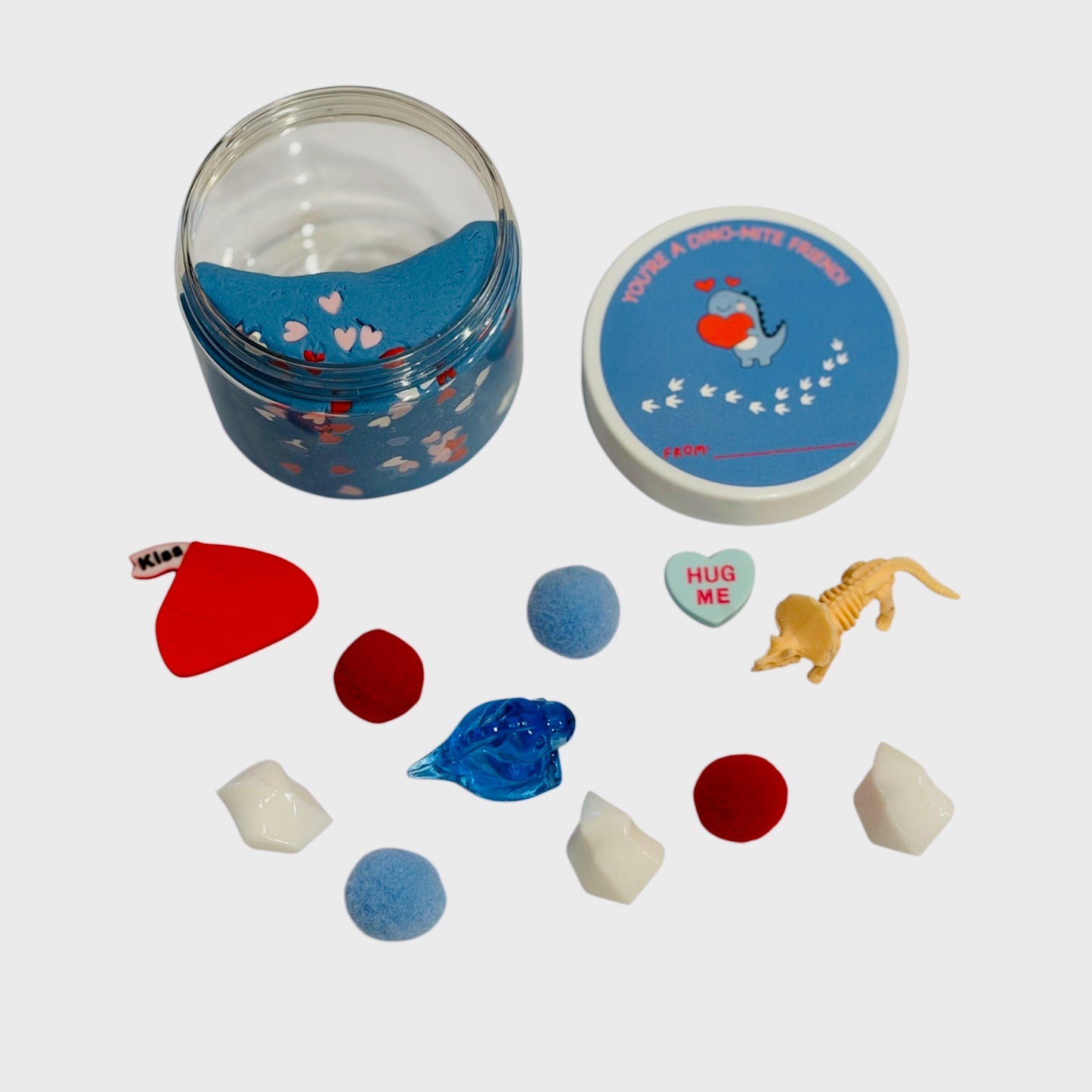 🦕 Valentine’s Day Class Favor – The “You’re A Dino-Mite Friend!” Playdough Jar (Minimum Quantity 10)