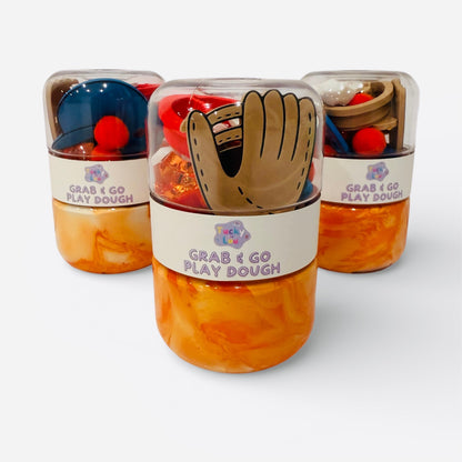 The Queens Sluggers, Baseball Grab & Go Playdough Jar