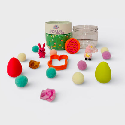 The Easter Bunny Hop, Grab & Go Playdough Jar (Green)