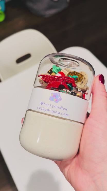 The Milk & Cookies for Santa Grab & Go Playdough Jar